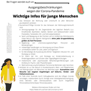 Aushang zur Ausgangsbeschränkungen für Einrichtungen der OKJA
