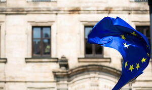 wehende Europaflagge