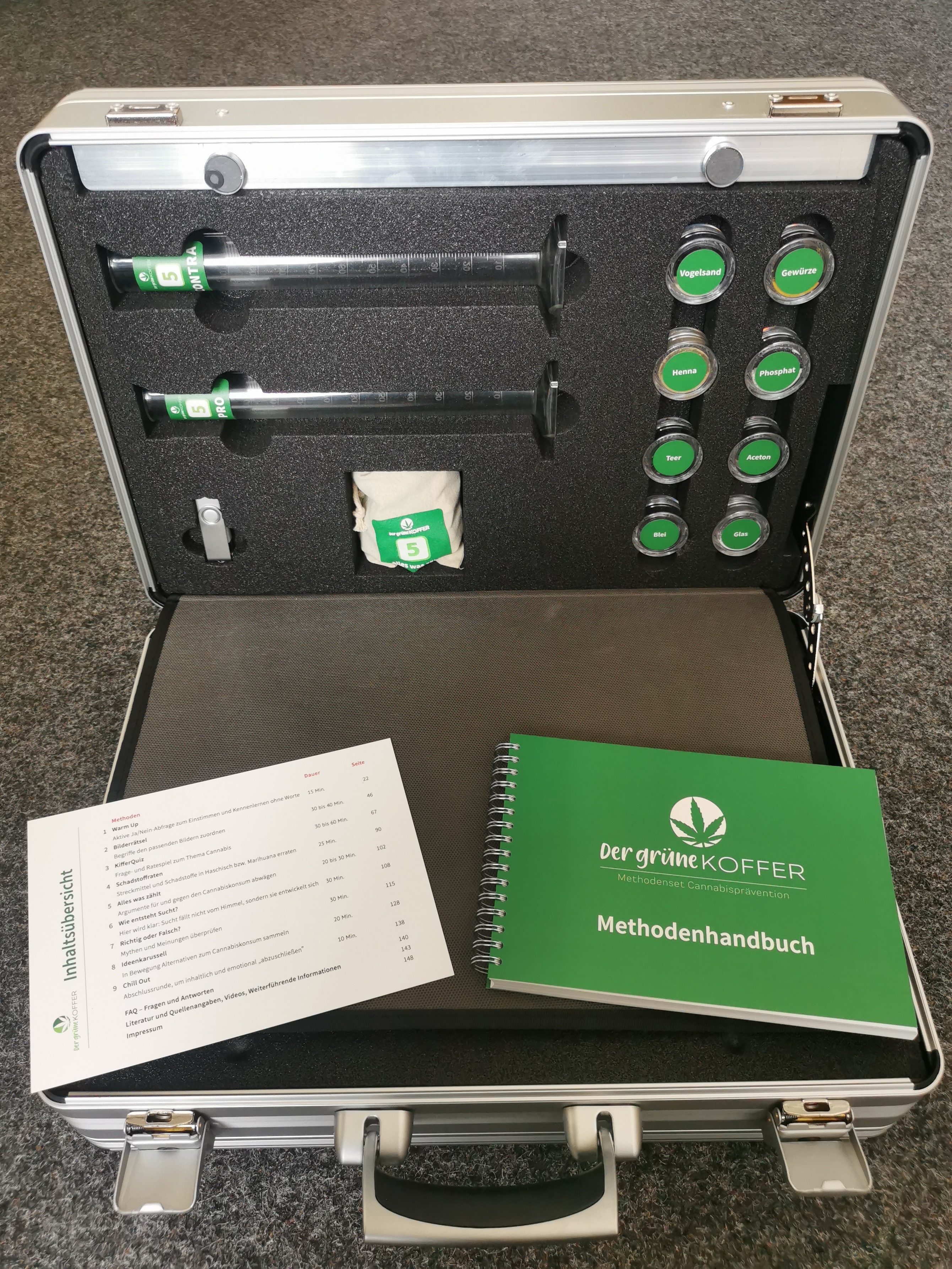 Der grüne Koffer – Methodenset Cannabisprävention