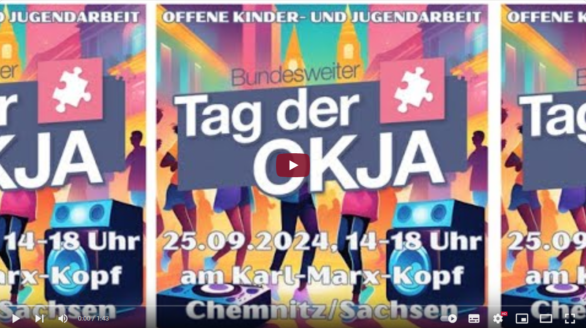 Weiterleitung zu Youtube - Impressionsvideo Tag der OKJA in Chemnitz